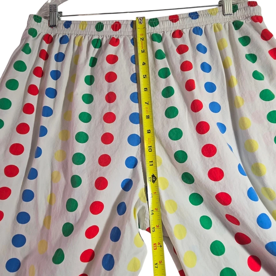 Vintage 2001 Hasbro Twister Pajama Pants Y2K Polka Dot Lounge Sleepwear XL RARE — 第 4/4 张图片