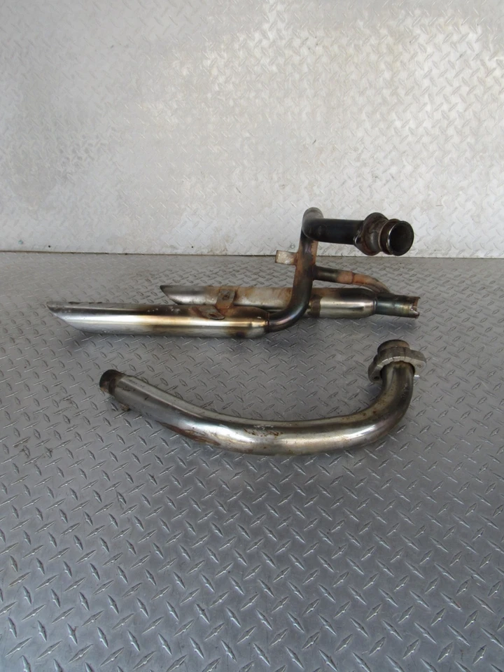 1993 93 YAMAHA XV1100 XV 1100 VIRAGO JARDINE EXHAUST MUFFLER PIPES - Image 2 of 4