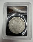 1885 P US Morgan Silver Dollar Wild West Silver Coin, Slabbed, Authenticated.