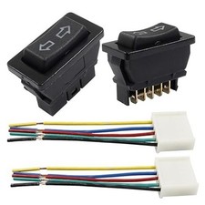 2-Pin Car Power Window Switch with Double Arrow Pattern, 12V 20A and Red Light