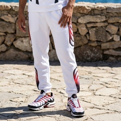 Nike Air Max Plus Sneakers White, Black, University Red FN6949-002 Size 12 GUC