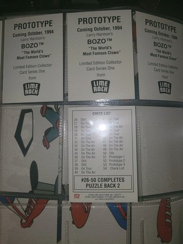 Larry Harmon's BOZO MASTER CARD SET LIME ROCK ALBUM, BINDER, ALL CHASE CARDS HTF - Picture 8 of 10