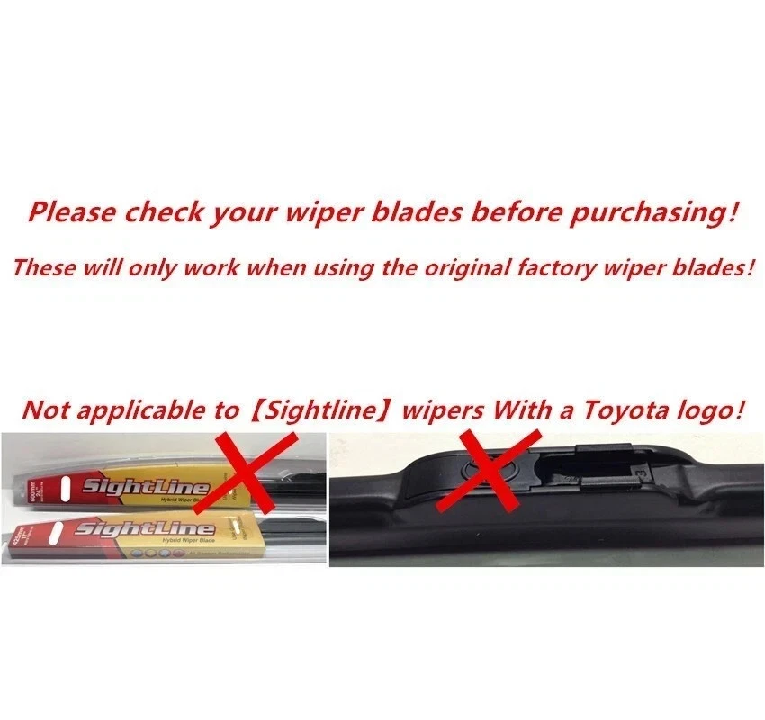 INSERTOS DE GOMA LIMPIAPARABRISAS DELANTERO ORIGINALES PARA TOYOTA LAND CRUISER 2008-2021 Foto 3 de 4