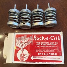 Vintage Rock A Crib Set Of 4 Steel Springs Fir Baby Crib Rocker