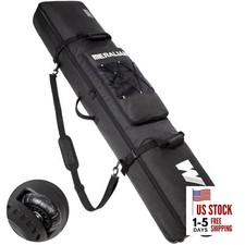 Snowboard Bag with Wheels, Padded Roller Snowboard Bag for Single 160cm blk