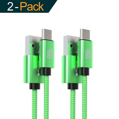 2x 3m USB-C Kabel Grün Schnell Ladekabel Datenkabel für Samsung Huawei