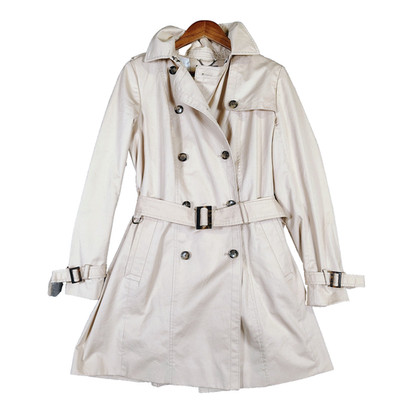 Banana Republic Trench Coat Women's M Beige Double Breasted Mid Length Classic