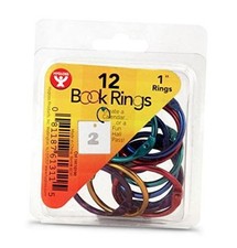 Products 61311 Book Rings Colored Steel Binder Rings 1 Inch Assorted 12 Pack