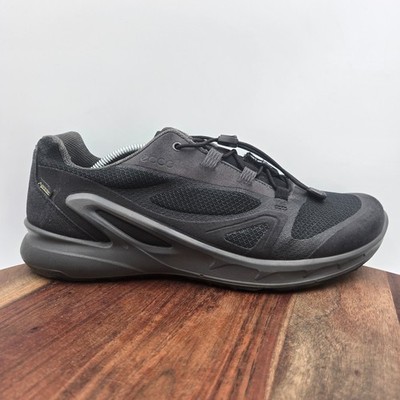 Ecco Biom OmniQuest Shoes Men's 10 Black Gray Gore-Tex Waterproof Golf Sneakers