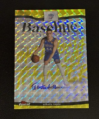 2025-26 Topps Finest Baseline Autographs Nikola Topic #BA-NT Geometric /35