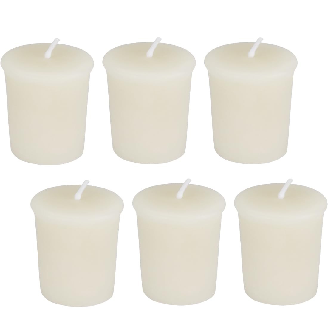 6PCS Pure Beeswax Votive Candles, Unscented, Naturally Light