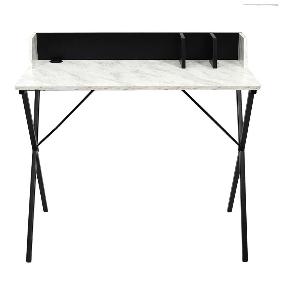 Bureau Effet Marbre "Brice" 90cm Gris