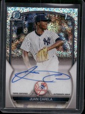 2023 Bowman Chrome Speckle Refractor Juan Carela 1st  Auto /299 #CPA-JCA
