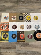 Lot of 15 Vintage 45 RPM Records Reseller Lot Rock Pop Soul Country Mix