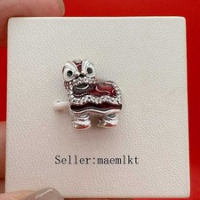 New 925 Sterling Silver Chinese Lion New Year Charm,Charm For Bracelet 792043CZ