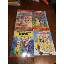 4 Magic School Bus Chapter Books Kids Paperbacks  Numbers 1 10 11 12