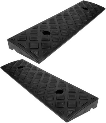 2 Stück Schwerlast Gummi Einfahrt Rampe Bordsteinrampen Stufenpads Stufenpads für Autos,