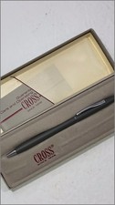 1980's Cross Century Classic Matte Gray Ball Pen Rare Black Circle Top 2102