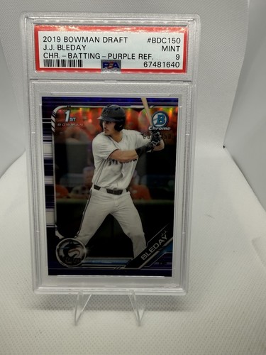 Bowman 2019 Draft J.J. Bleday Chrome #BDC-150 Purple Refractor /250 PSA 9