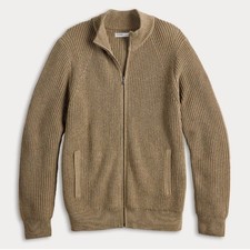 Mens Sonoma Goods For Life Sweater Full Zip - Size XL, Brown Heather