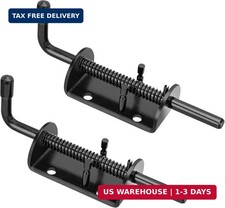 Spring Loaded Gate Latch Pin Barrel Bolt 6in Durable Solid Steel for Shed Doors