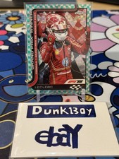 2025 Topps Chrome F1 #100 Charles Leclerc Monaco GP Winner Aqua Checker #d /199