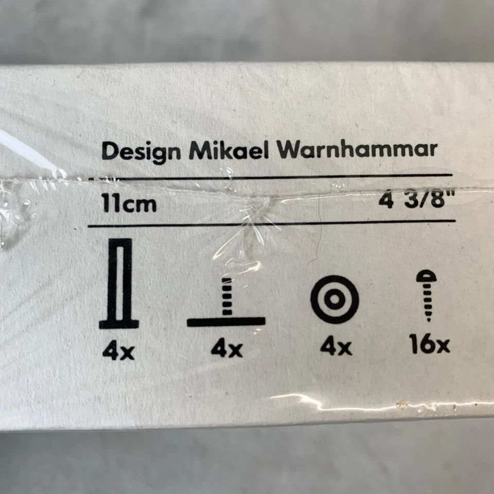 Juego de 4 patas de acero inoxidable Ikea Capita FOE 0144 Mikael Warnhammer NUEVO Foto 3 de 4