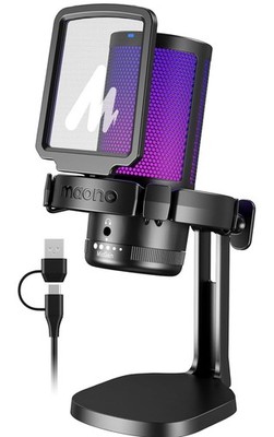 Maono Black Gaming USB Microphone With Noise Cancelling DGM20 Series