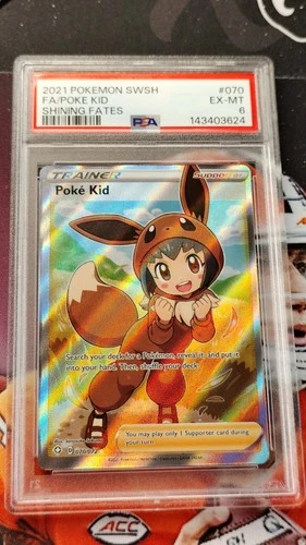 Poke Kid Full Art PSA 6 2021 Pokemon Sword & Shield Shining Fates 70