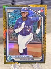 Andres Arias 2024 Bowman Chrome Gold Reptilian Refractor /50 1st Bowman #BCP-236