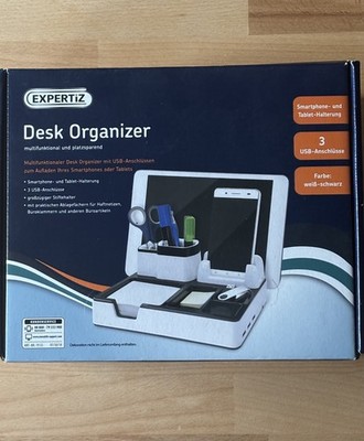 Desk Organizer von EXPERTiZ multifunktional,platzsparend,3 USB, mit Ladestation 
