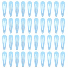 40 Counts Blue Color Metal Snap Hair Clips 2 Inch Barrettes for Women Accessorie