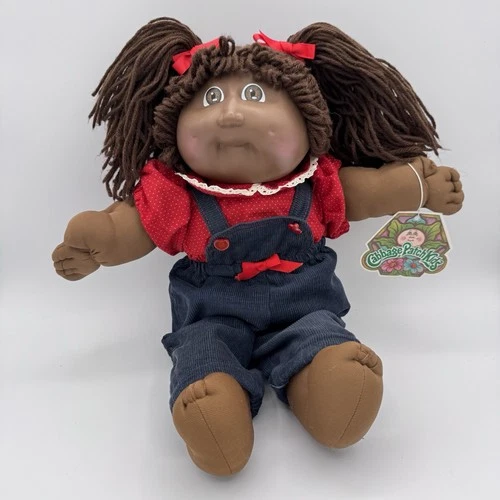 Cabbage Patch Kids Black Girl Doll 1985 16" Dimples Handmade Outfit Birth Cert.