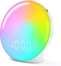 Sunrise Alarm Clock Wake Up Light 17 Nightlights Sleep Cycle Alarm Light Therapy
