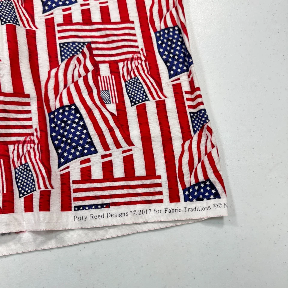 fabric traditions quilting fabric patriotic flag red white blue cotton 37x43 - Image 3 of 4
