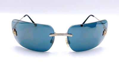 CHANEL Rimless Sunglasses Eyewear 4085 c.124/6G Camellia w