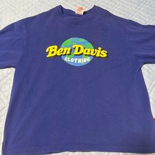 Ben Davis Blue T-Shirt Earth Logo San Francisco Japan