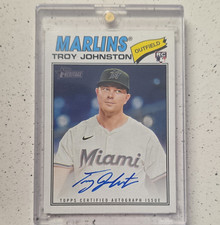 Topps 2026 Heritage Real One Auto Troy Johnston ROA-TJ Miami Marlins Rookie