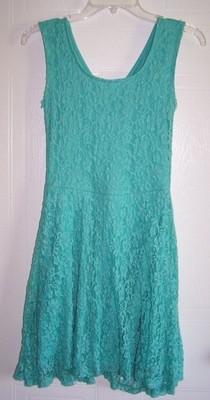 City Triangles Sleeveless Mint Green Lace Dress Size 7