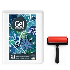 Gel Printing Plate 5x7 Inch Waterproof Washable Press Rubber Art Craft
