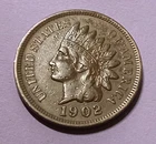■ 1902 INDIAN PENNY ONE CENT ☐ Full Liberty