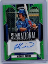 2025 Panini Prizm #SS-MC Michael Carico Sensational Signatures Green Prizms