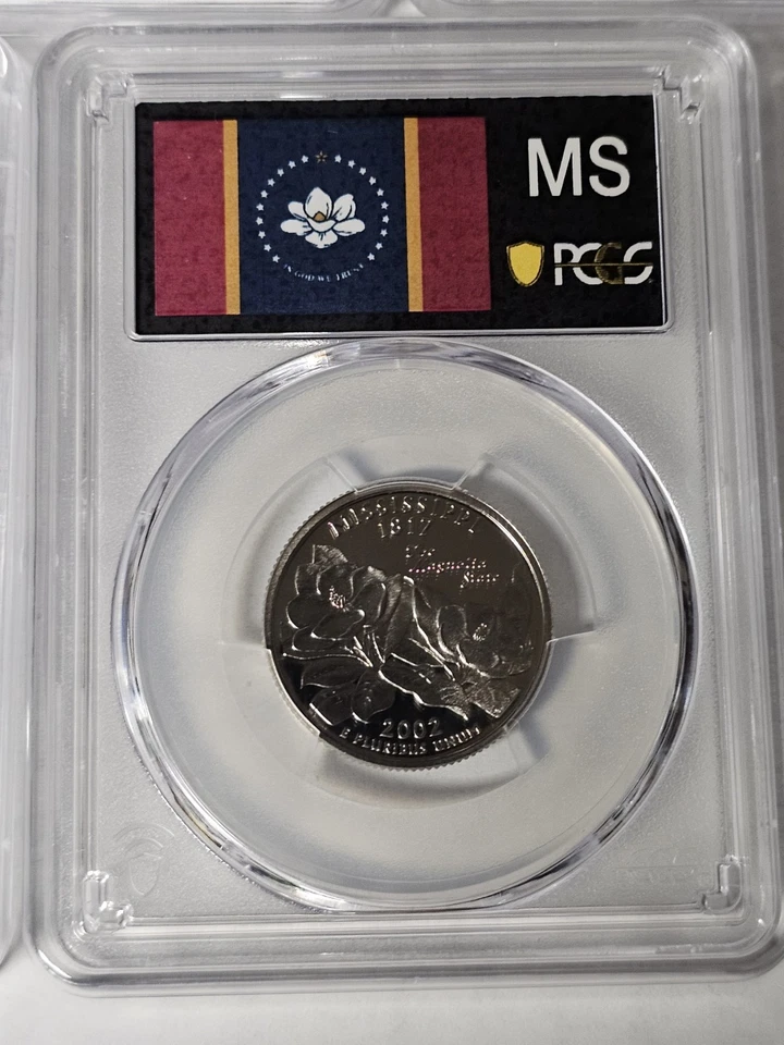 2002-S  Clad  Proof State Quarter Set PCGS PR70 DCAM-State Flag !!!Ships Free!!! - Image 4 of 4