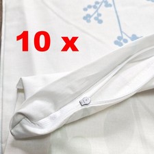 10er PACK Kopfkissenbezug 80x80 cm Kissenbezug Kissenhülle 100% Baumwolle Weiß