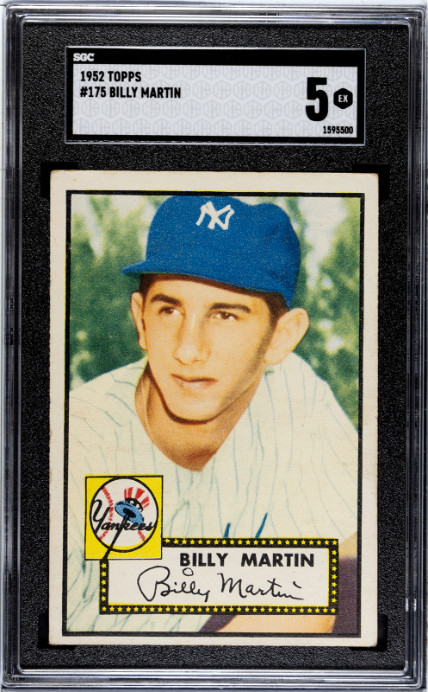 1952 Topps #175 Billy Martin RC Rookie SGC 5 EX