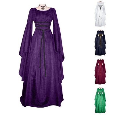 For Women With Square Neckline And Sleeves Unique Design Medieval Dress