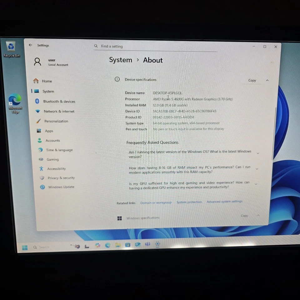 Torre de escritorio Windows 11 solamente Foto 4 de 4