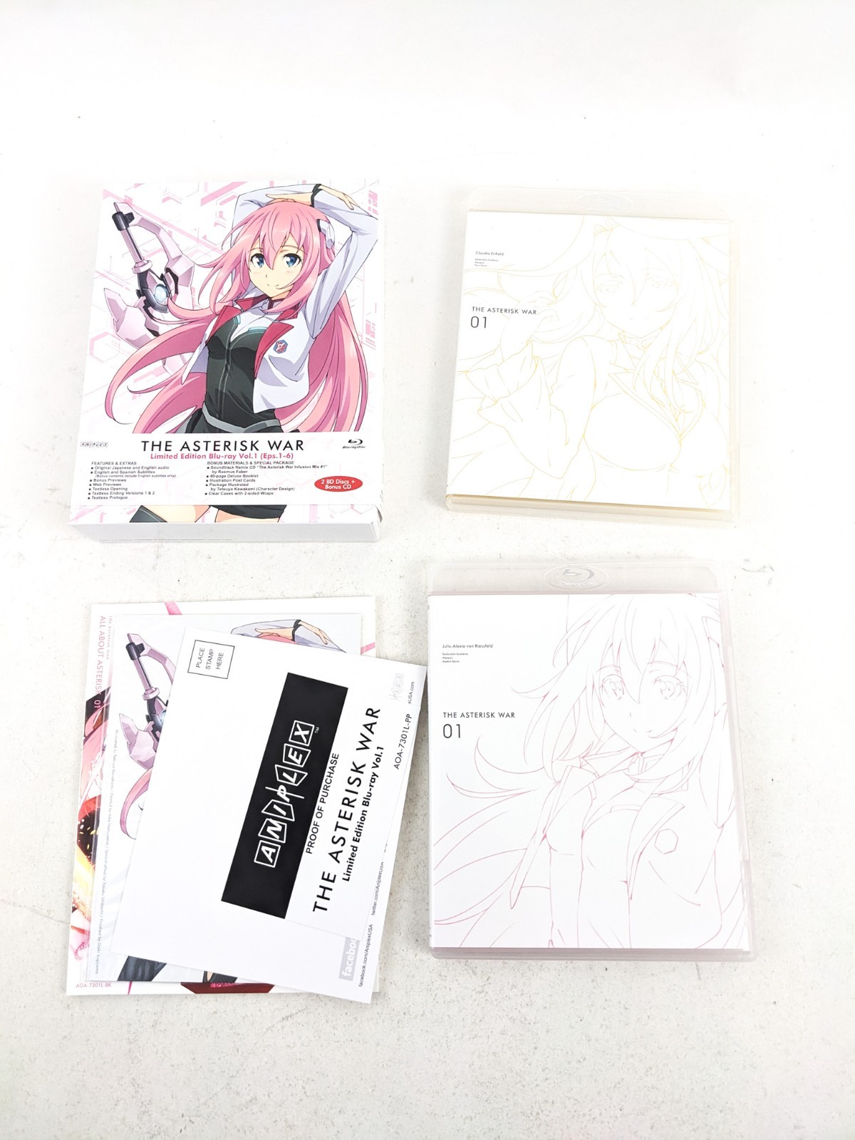 The Asterisk War Volume 1-4 Limited Edition (Blu-ray, Aniplex of America)