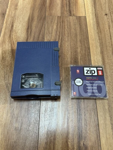 Vintage Iomega Zip 100 Z100P2 Drive Only External No Cable With Disk