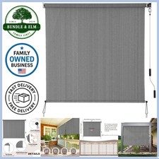 Outdoor Sunshade Roller Shade Cordless 96x72 Uv Blocking Privacy Screen